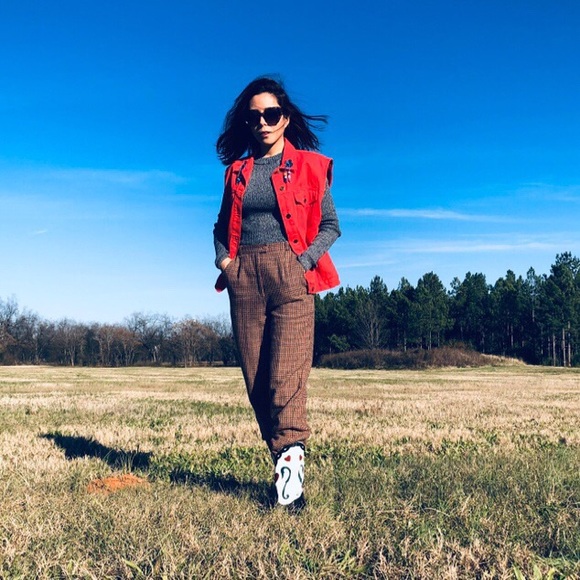 HAND PAINTED RED SOUTH WESTERN PRINCESS VEST - Picture 2 of 8